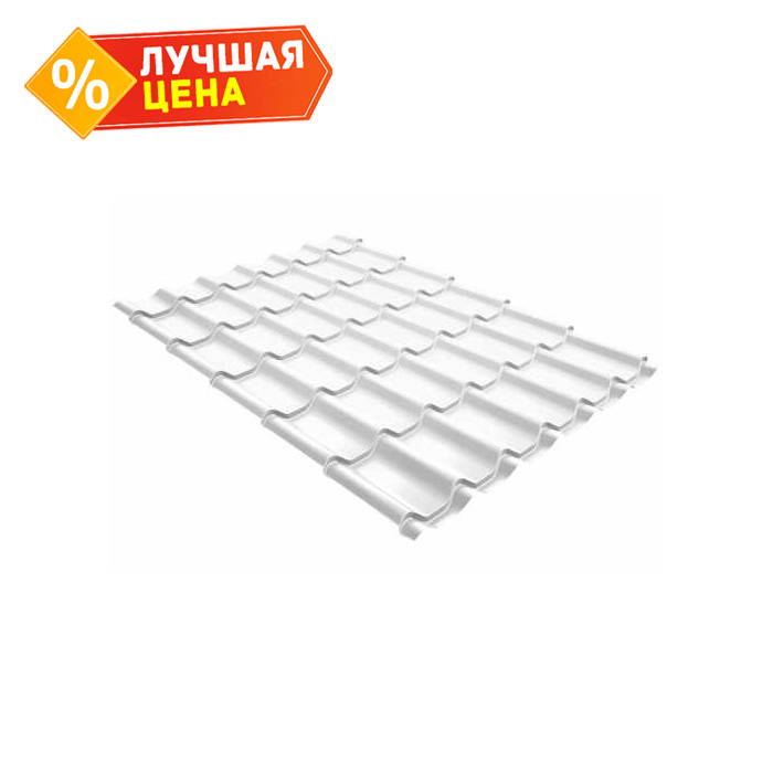 Металлочерепица Grand Line Modern 0,45 Полиэстер RAL 9003 Сигнальный белый